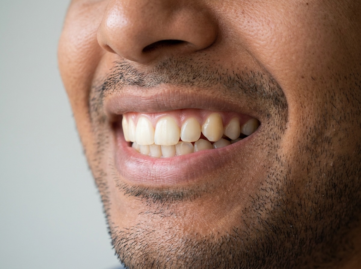 Avant : une incisive latérale tournée et des dents de devant qui se chevauchent