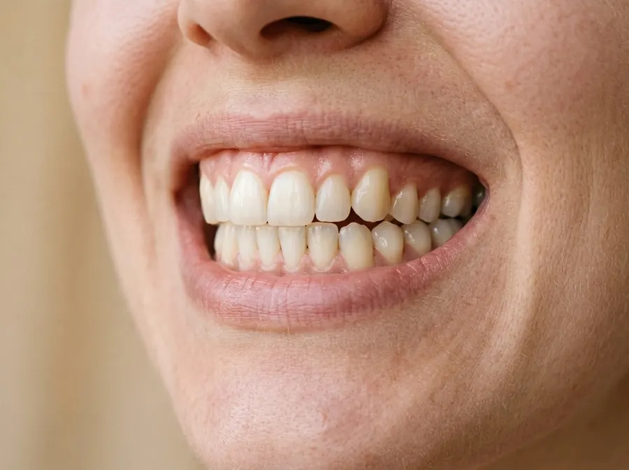 Après le traitement : dents alignées