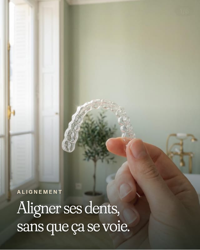 Carrousel sur l'alignement des dents par gouttières, dessiné et écrit par DeveloppIA